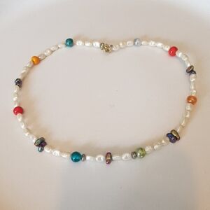 Patch & Roam Faux Seed Pearl Choker – Rainbow Hematite Boho Witchy Y2K Festival